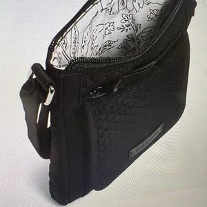 Vera Bradley Microfiber Mini Hipster Crossbody Purse with RFID Protection.